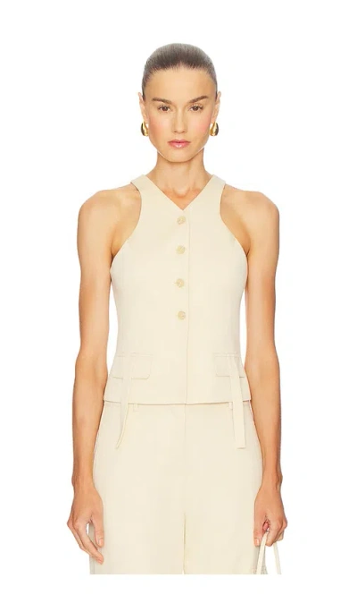 Alexis Lucky Vest With Faux Front Pockets In Havana In Neutral