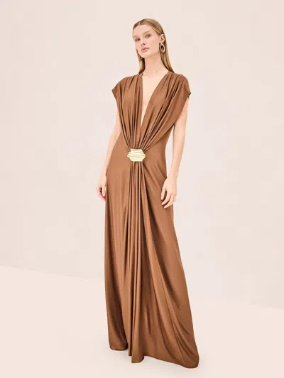 Alexis Lunaria Dress In Brown