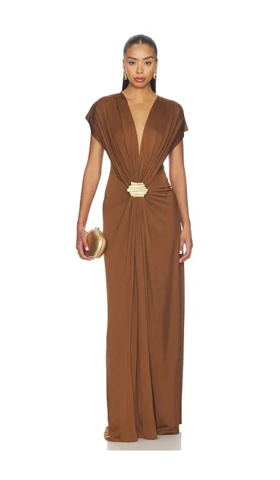 Alexis Lunaria Dress In Brown