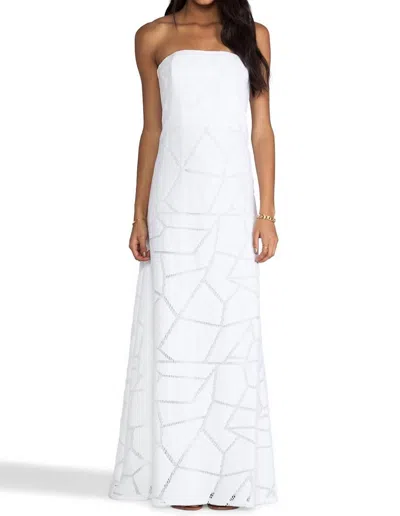 Alexis Lyona Long Strapless Dress In White