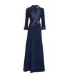 Alexis Mabille Crepe Belted Gown In Navy