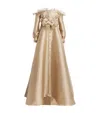 Alexis Mabille Lace-trim Kurkova Gown In Gold