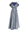 Alexis Mabille Lamé Collared Gown In Navy