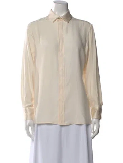 Pre-owned Alexis Mabille Long Sleeve Blouse In Neutral