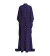 Alexis Mabille Satin Kaftan Maxi Dress In Purple