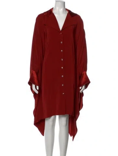 Pre-owned Alexis Mabille V-neck Mini Dress In Red