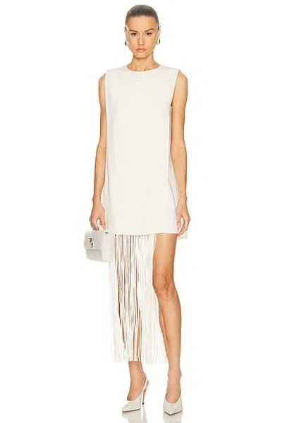Alexis Mackenzie Dress With Removable Fringe In White