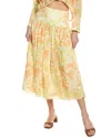 Alexis Maeve Midi Skirt In Orange