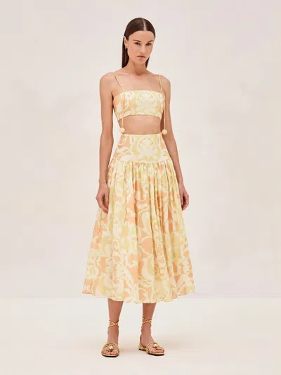 Alexis Maeve Skirt In Melon Vine