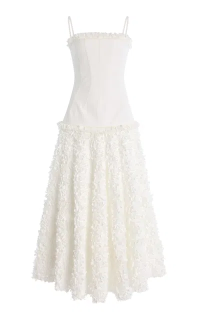ALEXIS MAITLAND APPLIQUÉD COTTON MAXI DRESS
