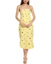 Alexis Malia Grommet-detailed Cotton Midi Dress In Yellow