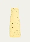 Alexis Malia Grommet-detailed Cotton Midi Dress In Yellow