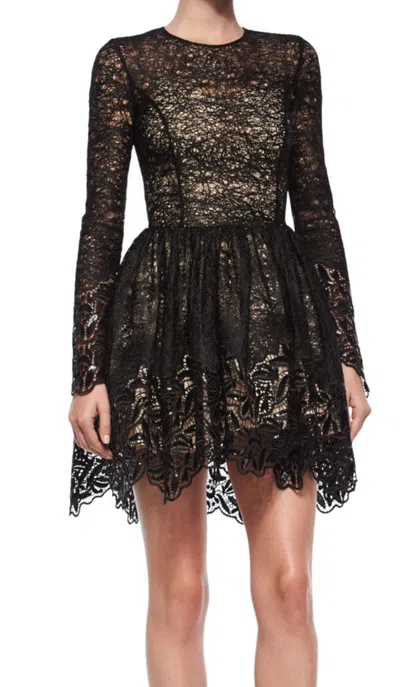 Pre-owned Alexis Malin Brand  Black Lace Cocktail Evening Party Dress Small S
