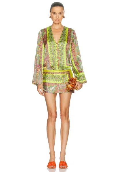 Alexis Marais Mini Paisley-print Dress In Multi