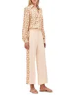 Alexis Maraville Long Sleeve Button Down Top In Ivory/orange