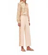 Alexis Maraville Long Sleeve Button Down Top In Ivory/orange In Neutral