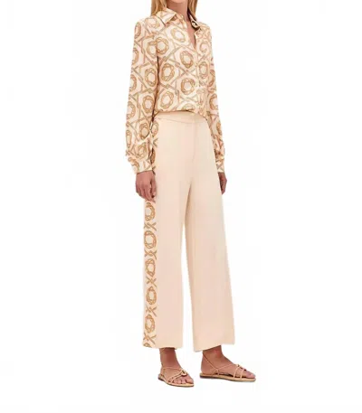 ALEXIS MARAVILLE TOP IN IVORY/ ORANGE