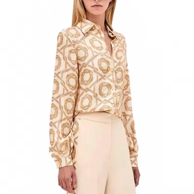 ALEXIS MARAVILLE TOP IN IVORY/ORANGE