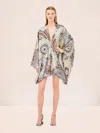 Alexis Marivelle Caftan Medallion Print In Gray