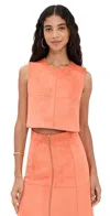 Alexis Marni Top Amber Suede In Orange