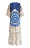 Alexis Matani Printed Satin Maxi Dress In Monaco Blue