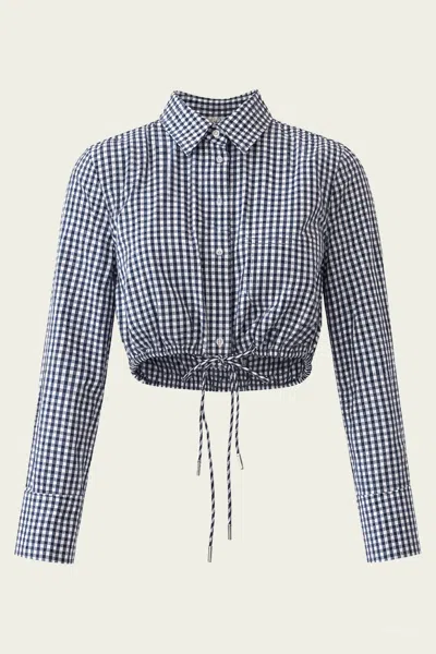 Alexis Mazi Top In Navy White In Blue