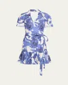 Alexis Melba Floral Mini Wrap Dress In Melba-dress