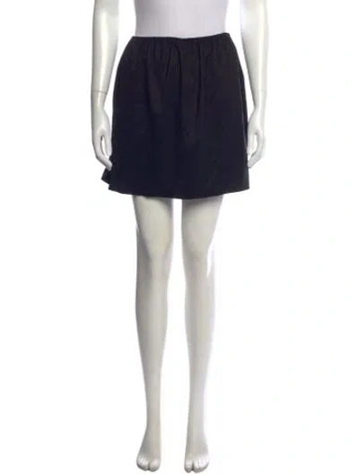 Pre-owned Alexis Mesh Accents Mini Skirt In Black