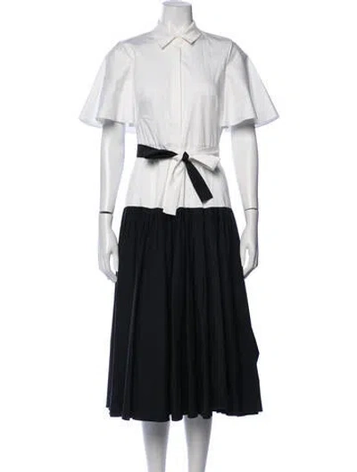 Pre-owned Alexis Midi Length Dress In Black