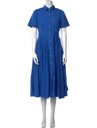 Pre-owned Alexis Midi Length Dress In Blue