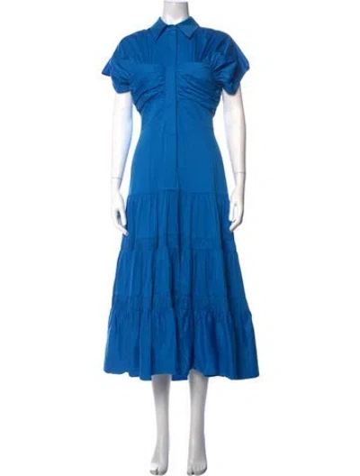 Pre-owned Alexis Midi Length Dress W/ Tags In Blue