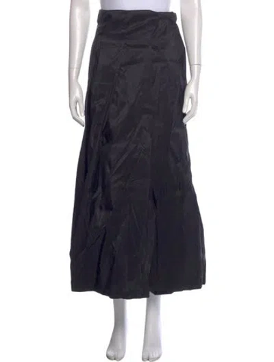 Pre-owned Alexis Midi Length Skirt In Black