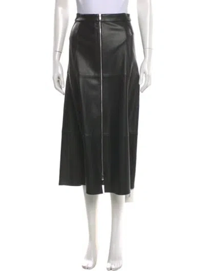 Pre-owned Alexis Midi Length Skirt In Black