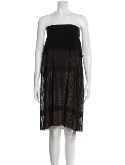 Pre-owned Alexis Midi Length Skirt In Black