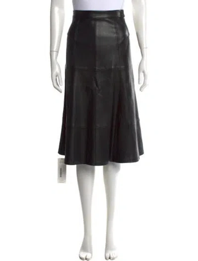 Pre-owned Alexis Midi Length Skirt In Black