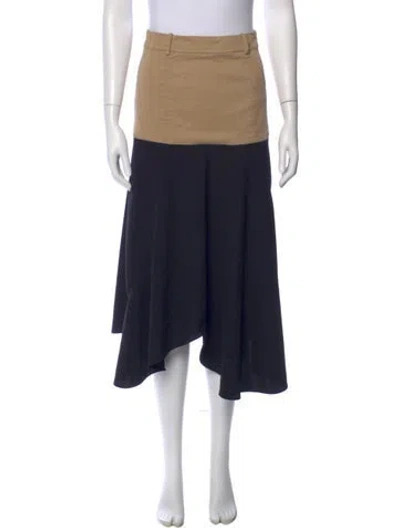 Pre-owned Alexis Midi Length Skirt In Blue