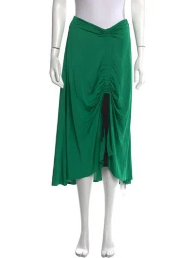 Pre-owned Alexis Midi Length Skirt In Green