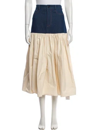 Pre-owned Alexis Midi Length Skirt In Neutral