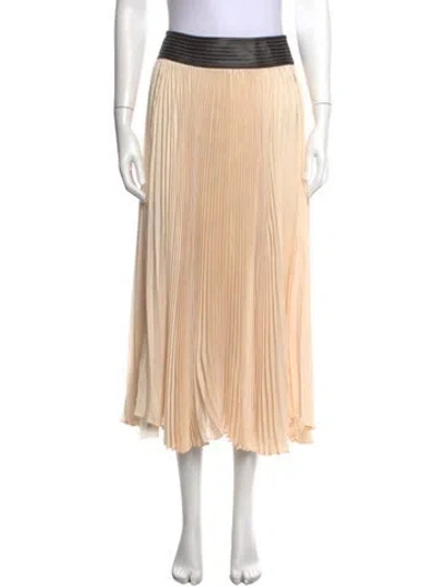 Pre-owned Alexis Midi Length Skirt In Neutrals