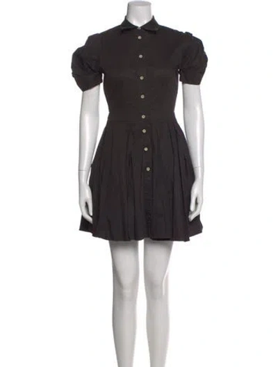Pre-owned Alexis Mini Dress In Black