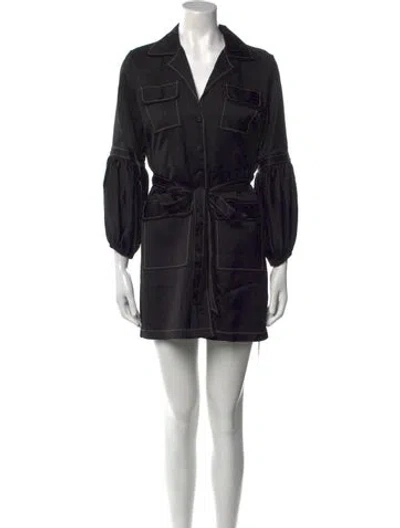 Pre-owned Alexis Mini Dress In Black