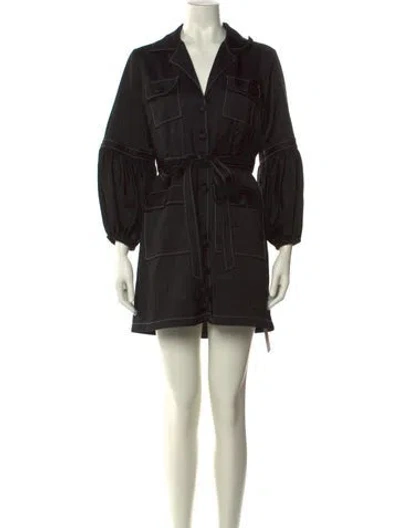 Pre-owned Alexis Mini Dress In Black