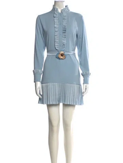 Pre-owned Alexis Mini Dress In Blue