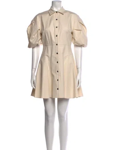 Pre-owned Alexis Mini Dress In Neutrals