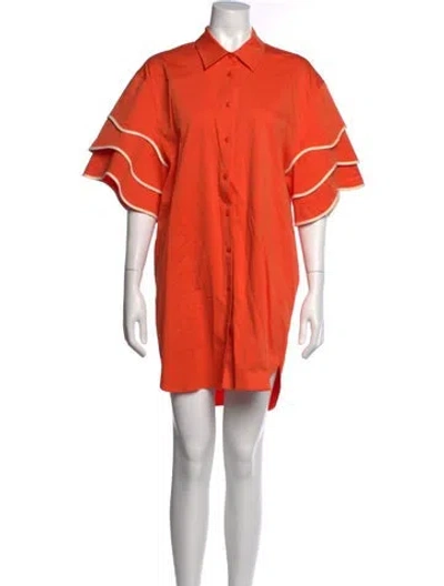 Pre-owned Alexis Mini Dress In Orange