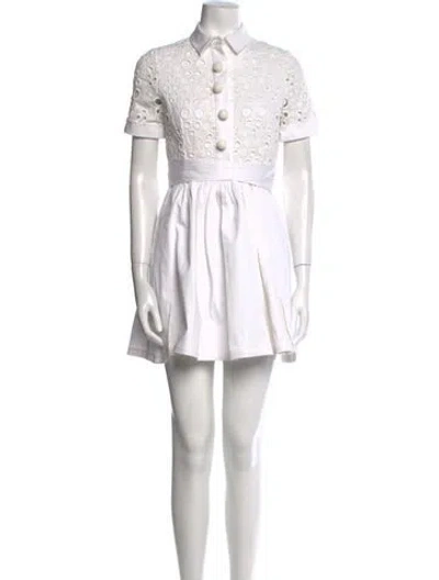 Pre-owned Alexis Mini Dress In White