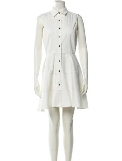 Pre-owned Alexis Mini Dress In White