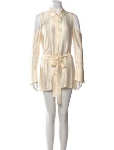 Pre-owned Alexis Mini Dress In White