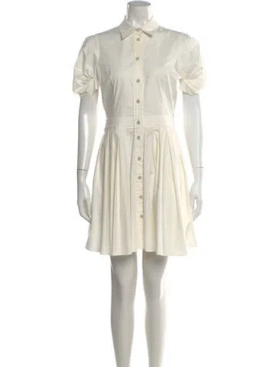 Pre-owned Alexis Mini Dress In White