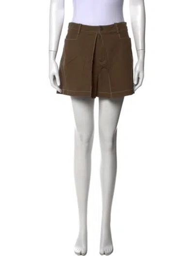 Pre-owned Alexis Mini Shorts In Brown